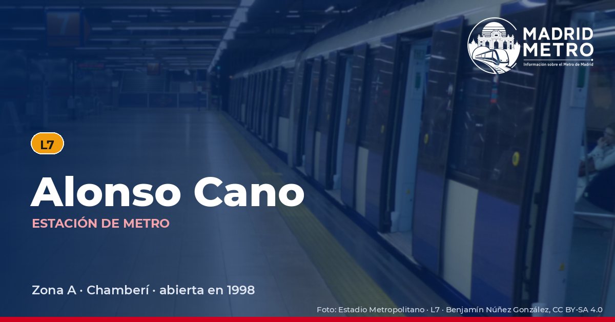 Estación de metro Alonso Cano
