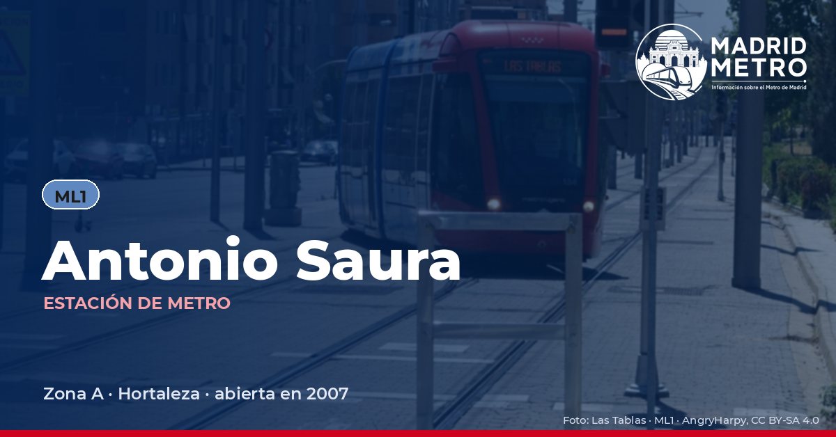 Estación de metro Antonio Saura