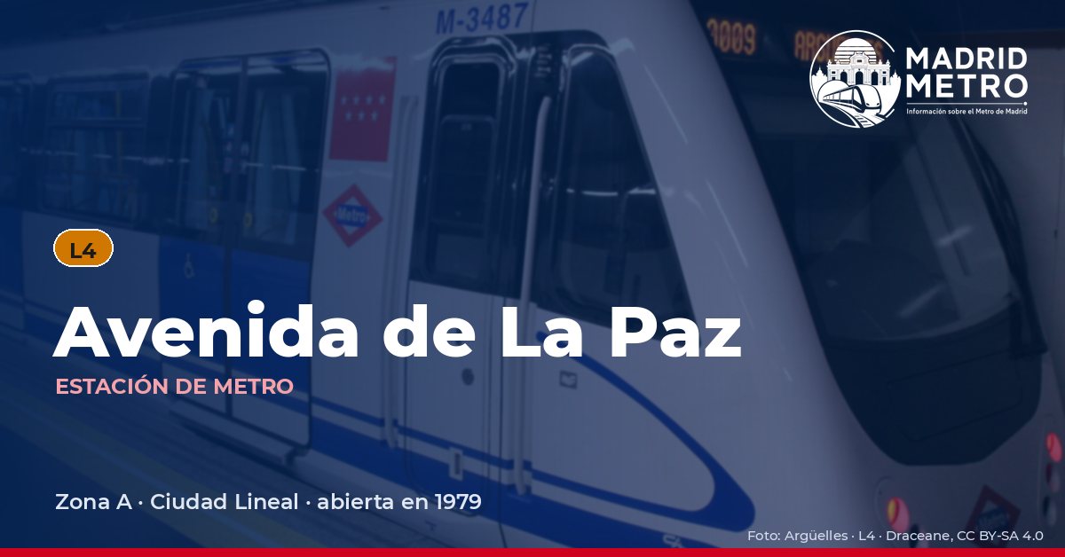 Estación de metro Avenida de La Paz