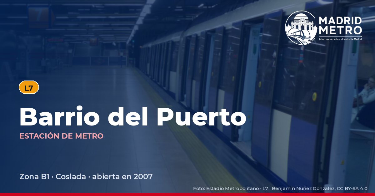 Estación de metro Barrio del Puerto