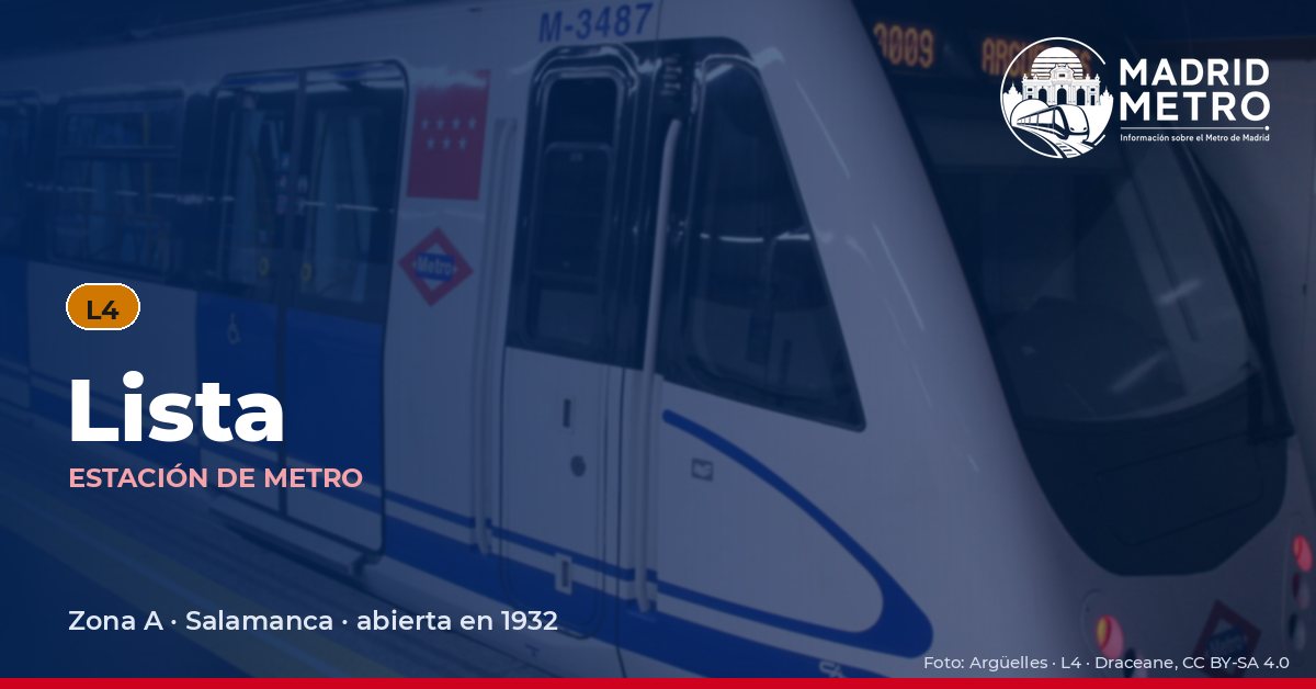 Estación de metro Lista