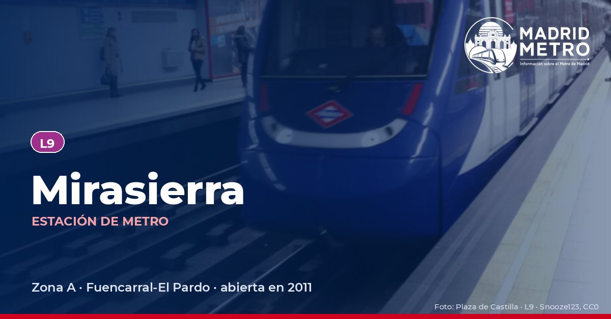 Estación de metro Mirasierra