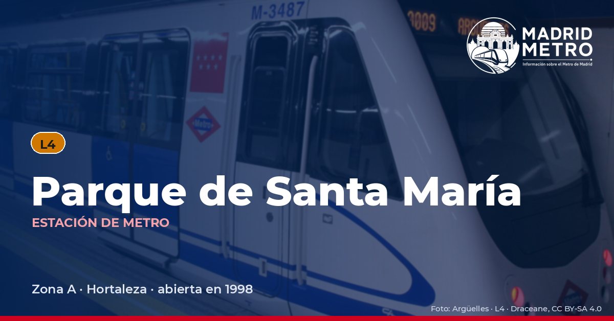 Estación de metro Parque de Santa María