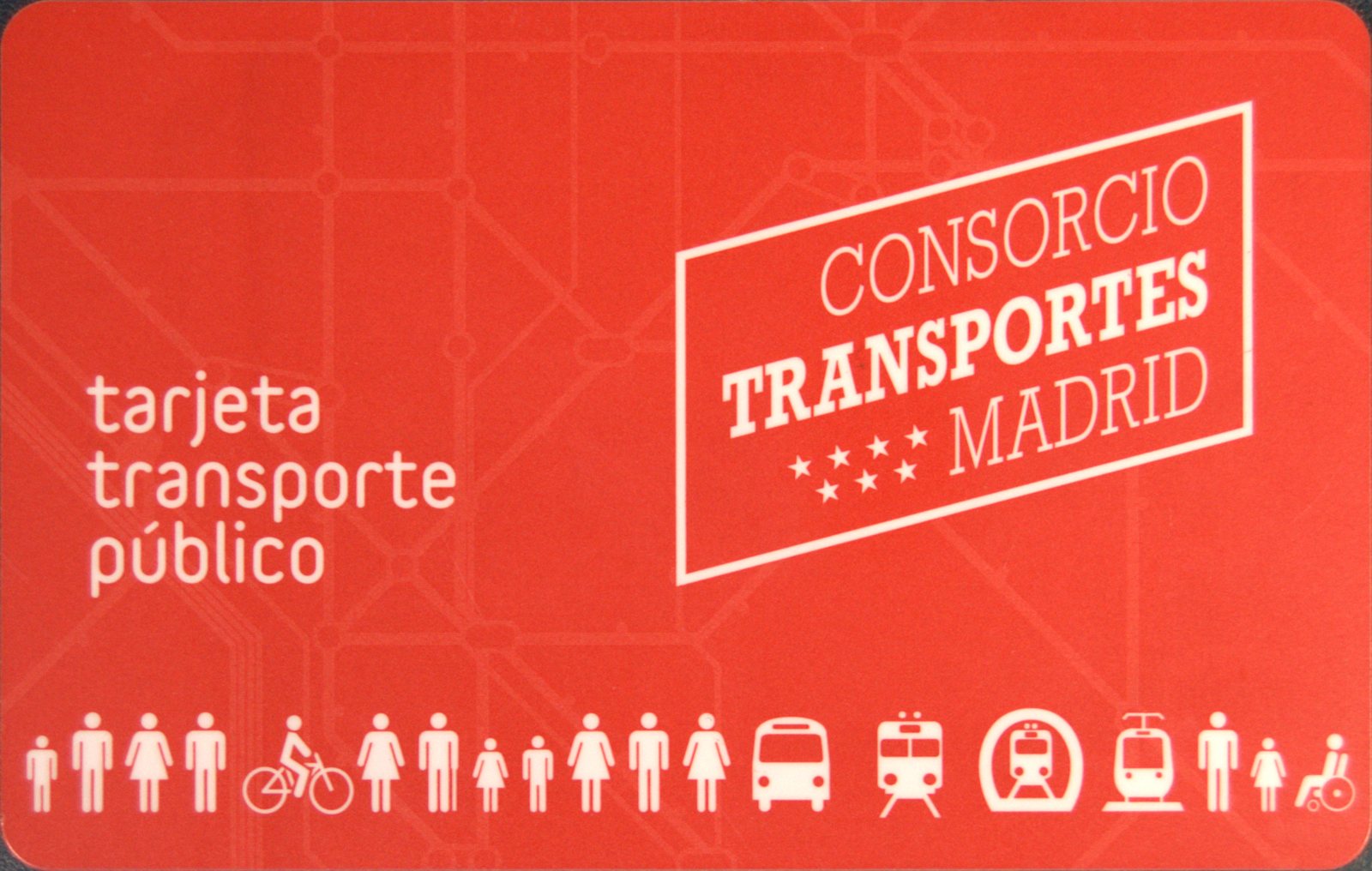 Tarjeta Transporte Público del Consorcio Regional de Transportes de Madrid